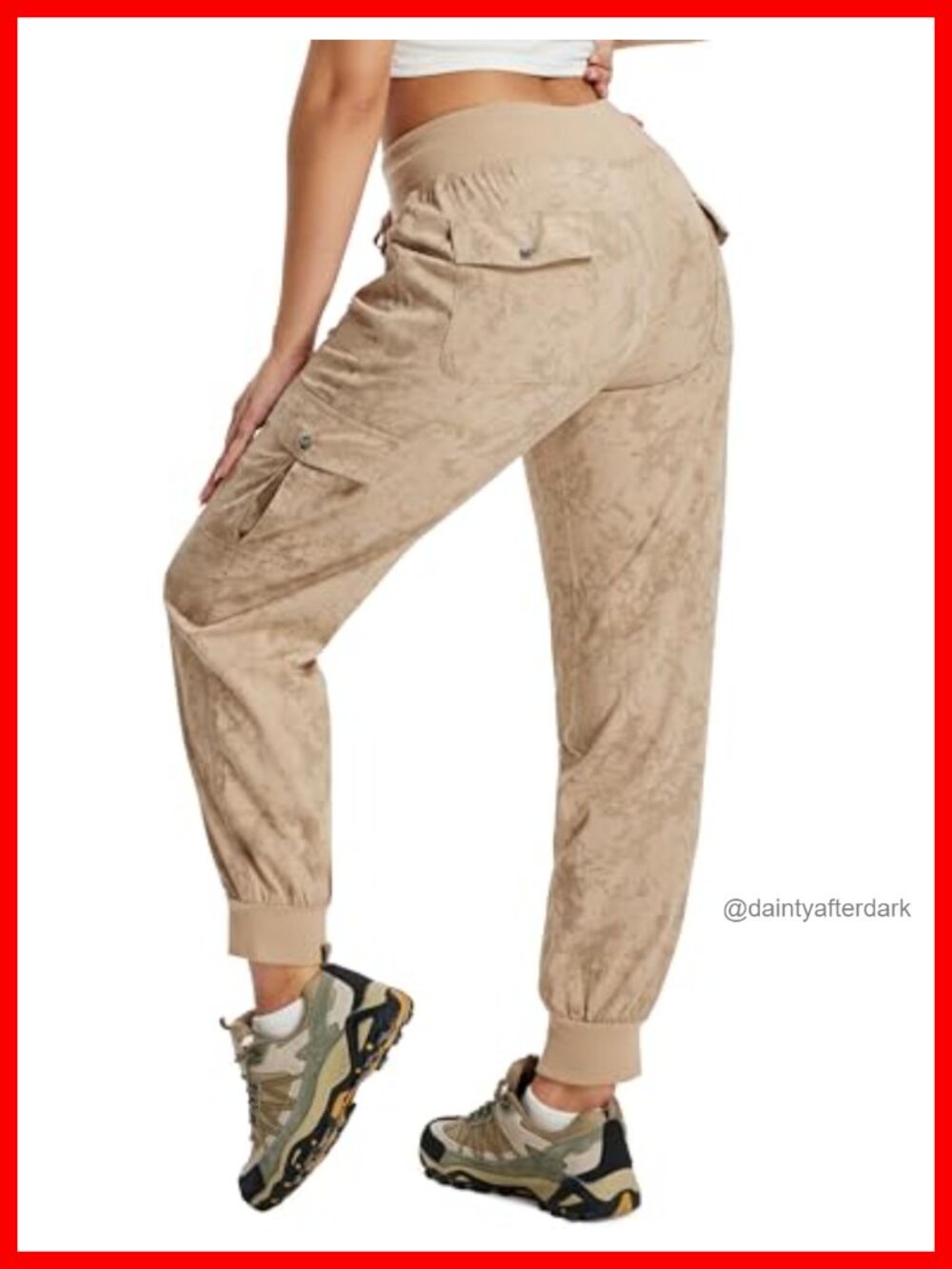 Women's Lightweight Quick Dry Cargo Pants Joggers with 6 Pockets